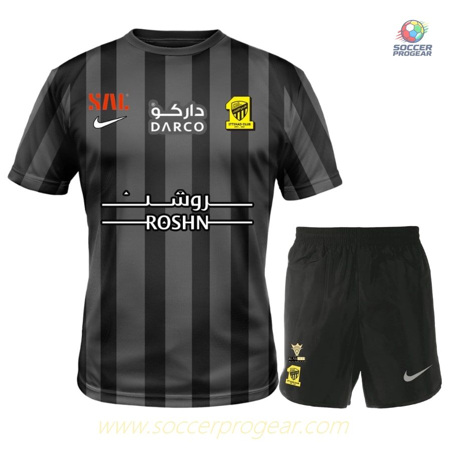 Al-Ittihad 2022 2023 Away Youth Football Kit Soccer Football Shirt