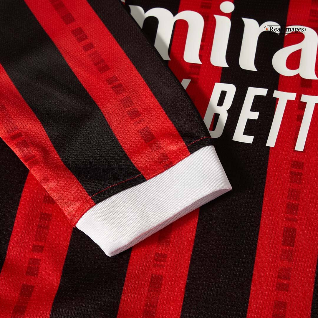AC Milan Home Long Sleeve  Soccer Jersey 2024/25 Authentic Kit