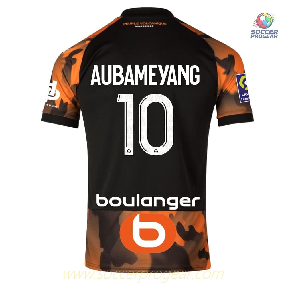 OM Genuine Aubameyang Alternate Football Jersey 2023 2024