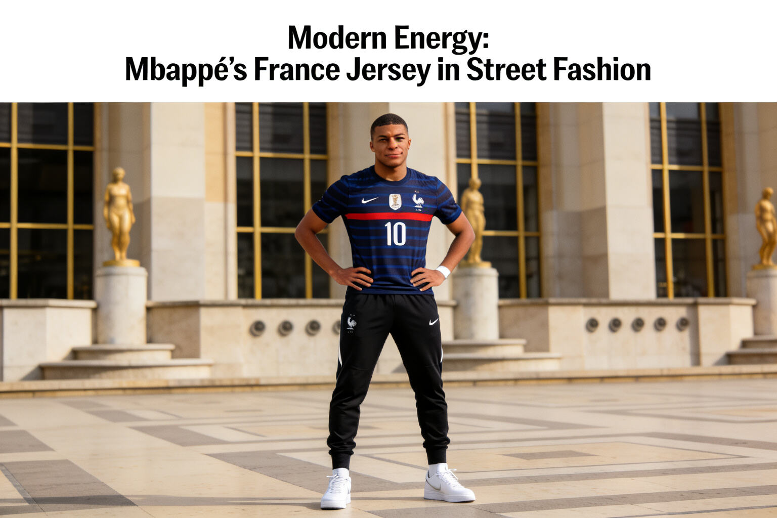 Modern Energy: Mbappé's France Jersey in Street Fashion