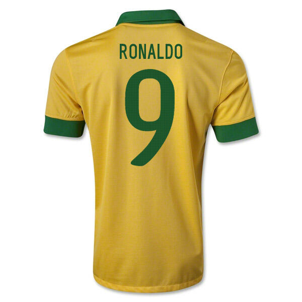 1314 Brazil 9 Ronaldo Yellow Home Jersey Shirt - Official Replica 3179