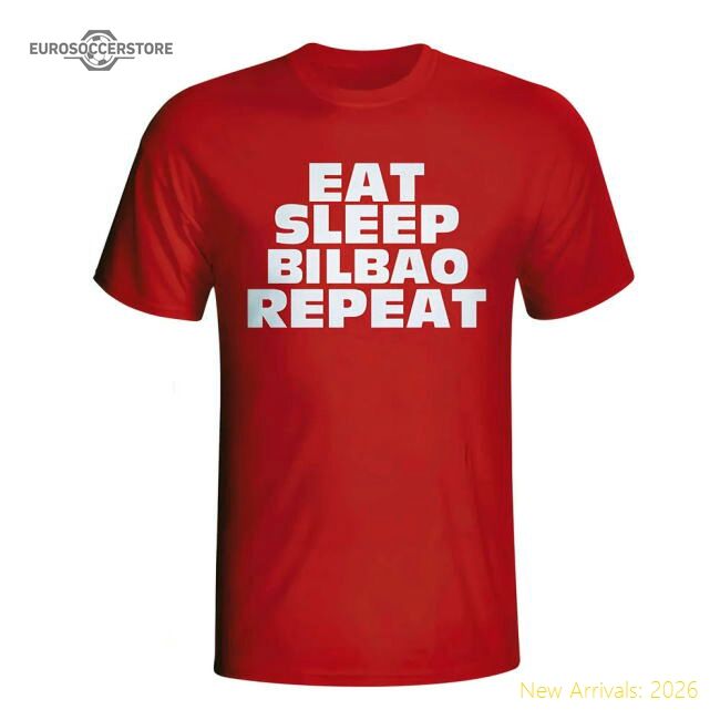 Performance Eat Sleep Athletic Bilbao Repeat T-Shirt (Red)