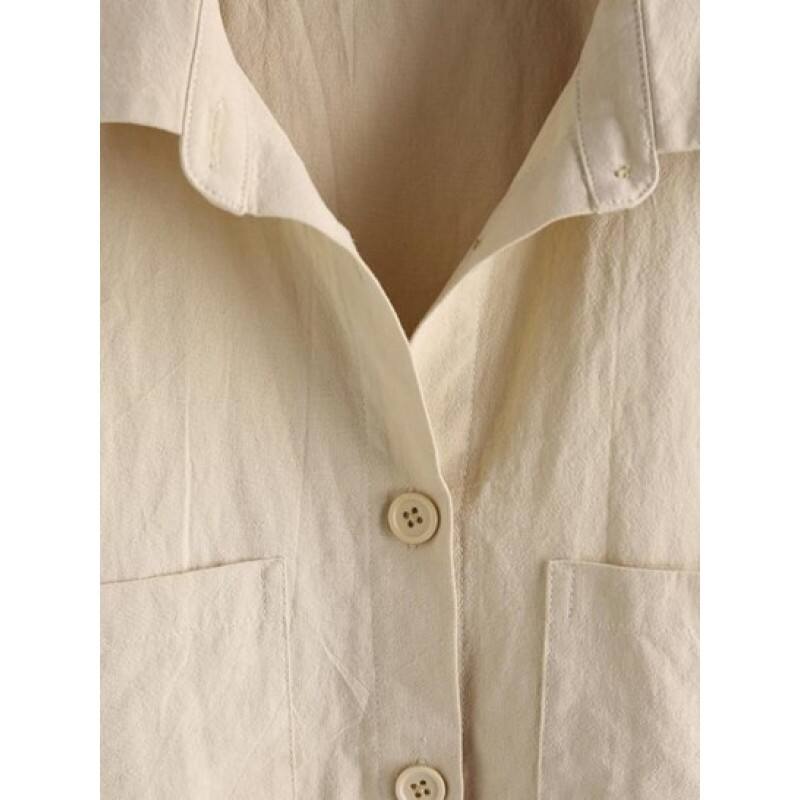 Pocket Sleeveless Crop Shirt GS6931