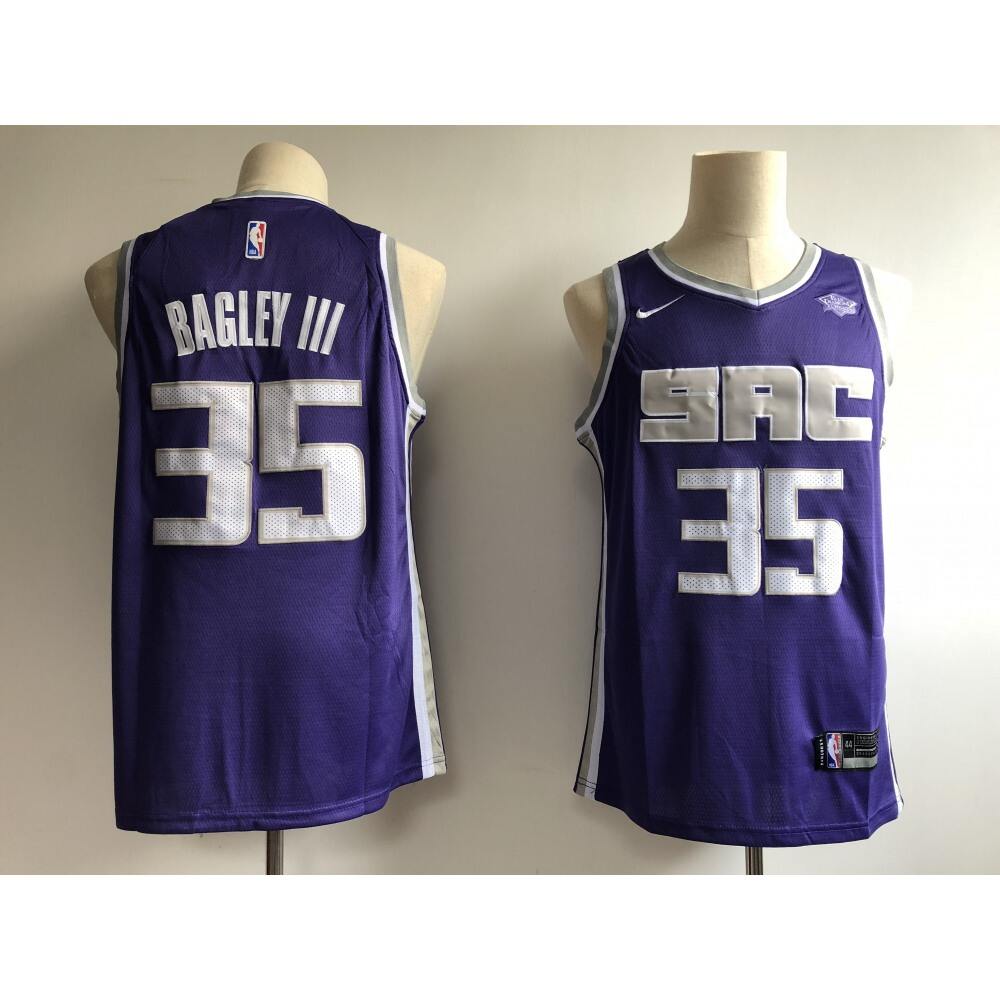 Men's Sacramento Kings #35 Marvin Bagley III Purple Swingman Stitched NBA Jersey