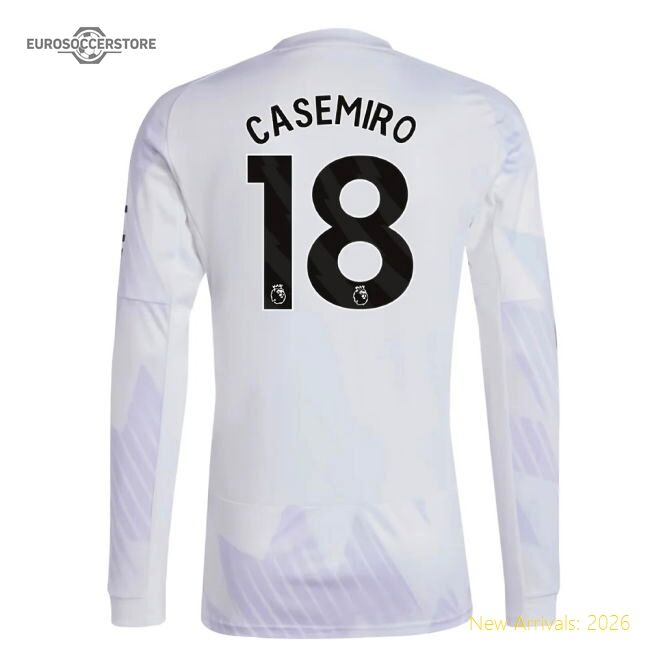 Premium 2025-2026 Man Utd Long Sleeve Away Shirt (casemiro 18)