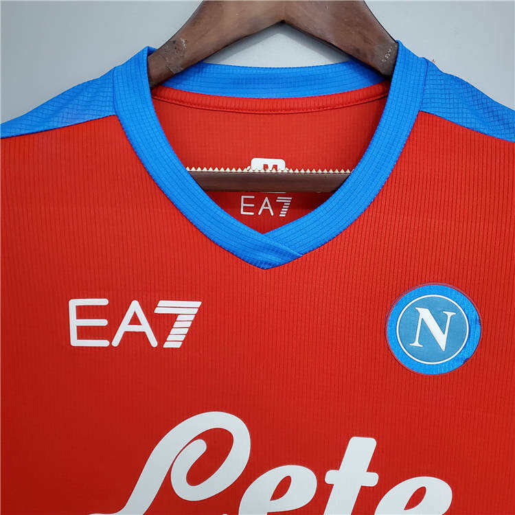 Napoli 21-22 Away Red Soccer Jersey Football Shirt - Official Replica