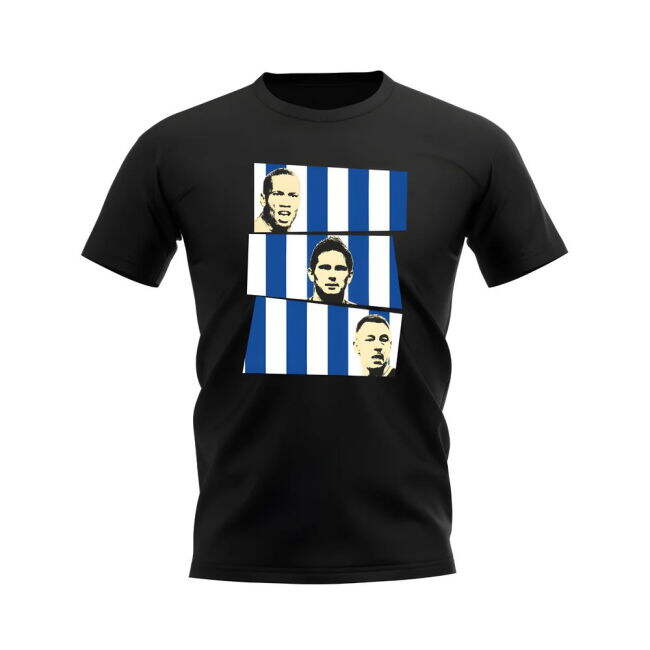 Drogba Lampard Terry Chelsea Trio T-Shirt (Black)