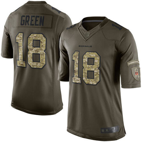 Stitched NFL CIN #18 A.J. Green Green None Limited Jersey gift for fans