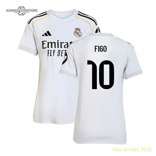 Real Madrid Figo Elite Home Jersey Spanish League Puma Drycell