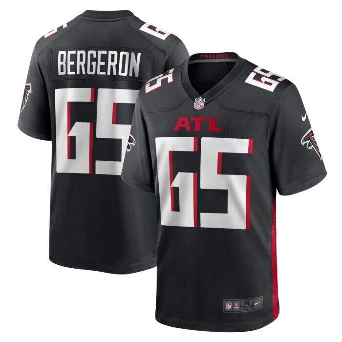 Men's Atlanta Falcons Matthew Bergeron Nike Black Team Gam...