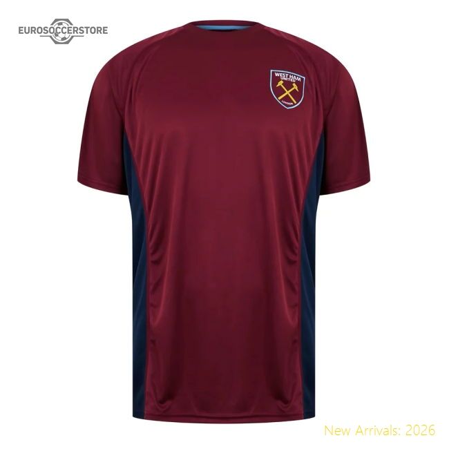 Authentic West Ham United Poly T-shirt (claret/blue) - Premium