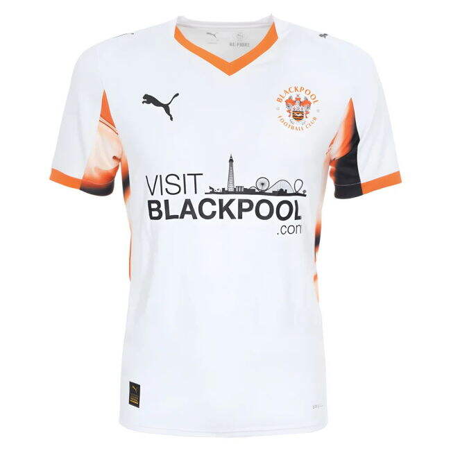 Original 2025-2026 Blackpool Away Shirt (Your Name) Breathable Fabric