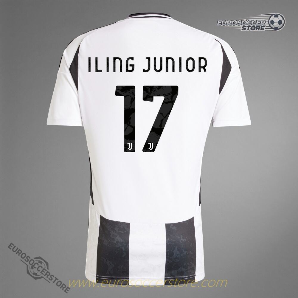 Juventus' 24-25 Season Home Jersey Featuring ILING JUNIOR #17