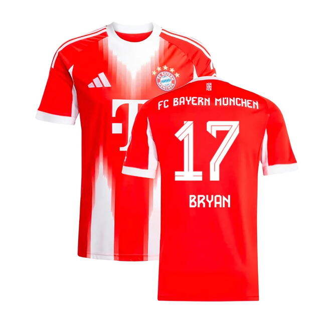 2025-2026 Bayern Home Shirt (Bryan 17) Stretch Fabric Reinforced Seams