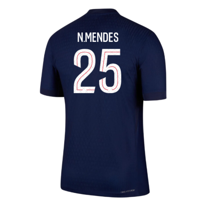 Trending 2025-2026 Psg Home Dri-Fit Adv Authentic Shirt (N.Mendes 25)