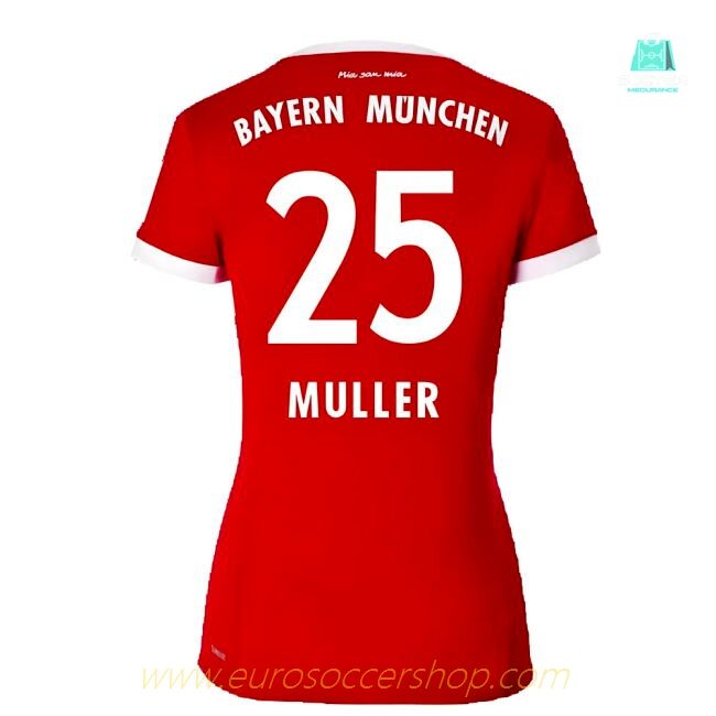 Bayern Munich 2017-18 Womens Home Shirt (XL) ((Excellent) XL) (Muller 25)