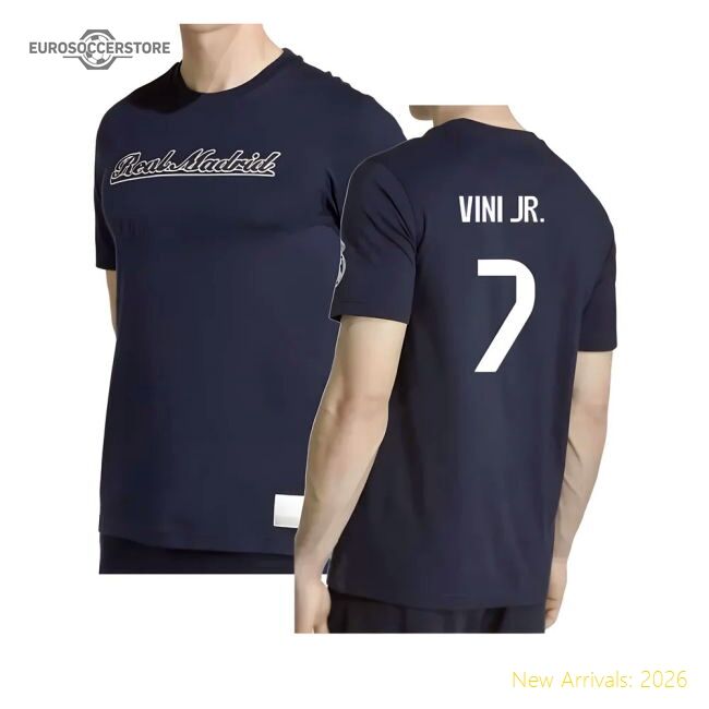 First-class 2025-2026 Real Madrid Us Tee (navy) (vini Jr 7)