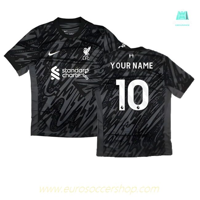 2024-2025 Liverpool Home Goalkeeper Shirt (Black) (Your Name)