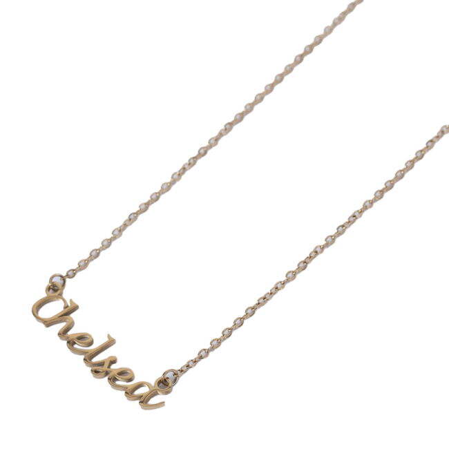 Chelsea FC Gold Plated Name Dropper Necklace