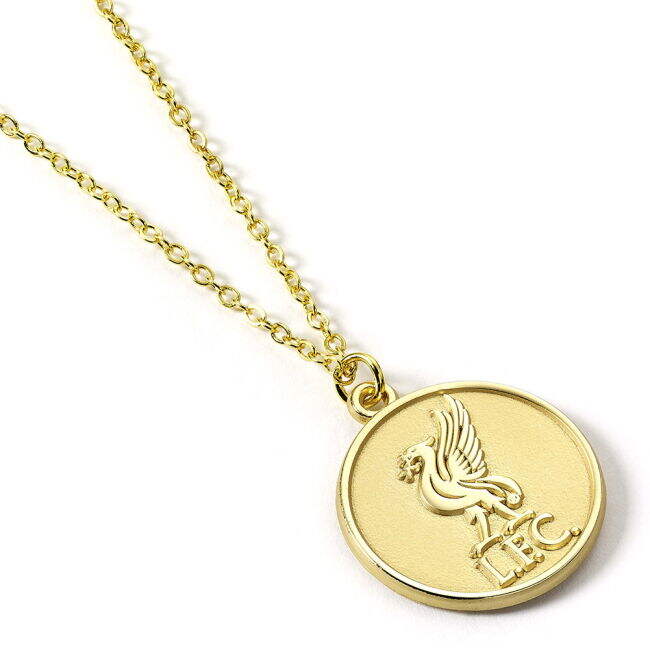 Liverpool FC Gold Finish Crest Necklace (Fan Favorite)