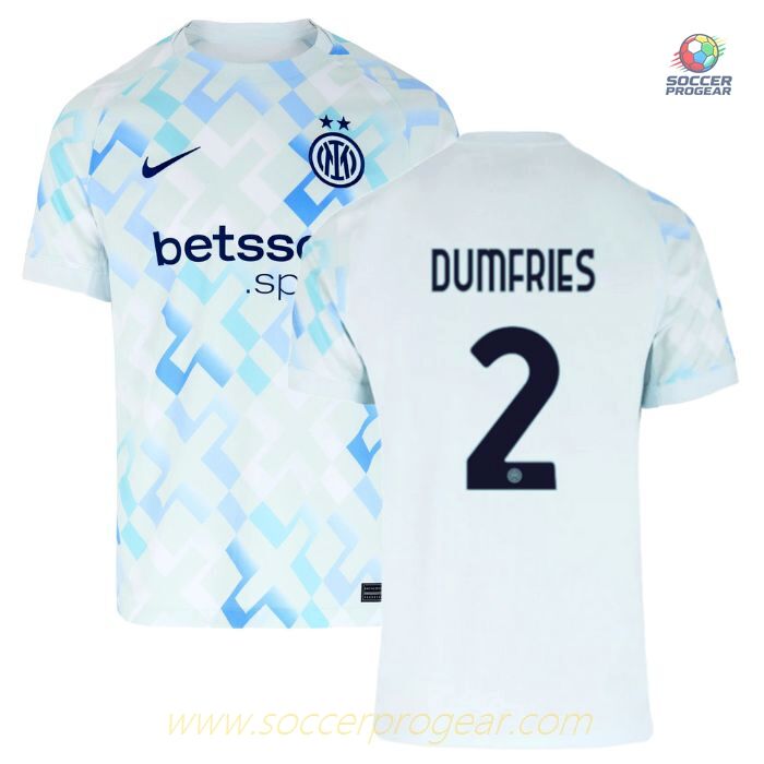 Inter Milan Away Soccer Jersey 2025-2026 Season Dumfries