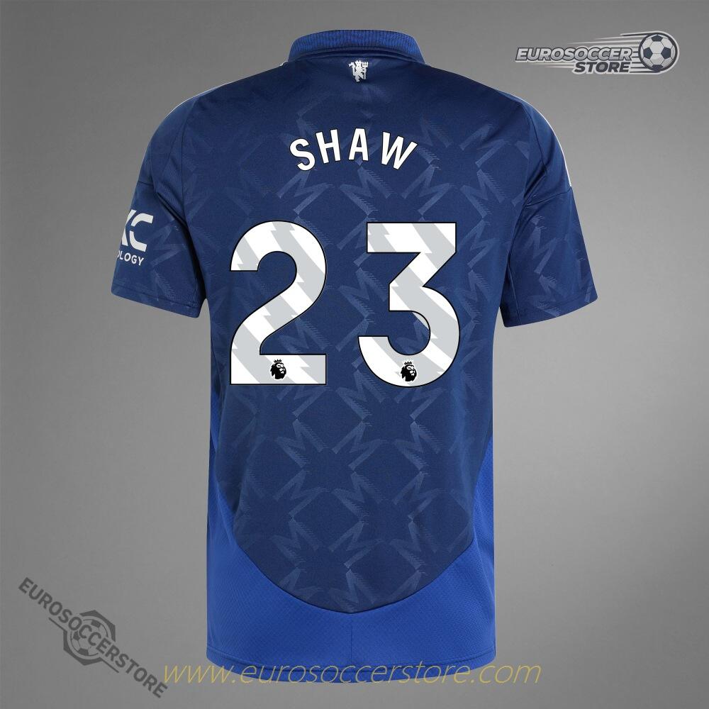 24-25 Season Manchester United Away Jersey with SHAW 23 Printing