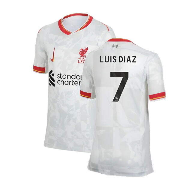 Liverpool Official Third Football Shirt 2024-20 Season Luis Diaz 7 ...