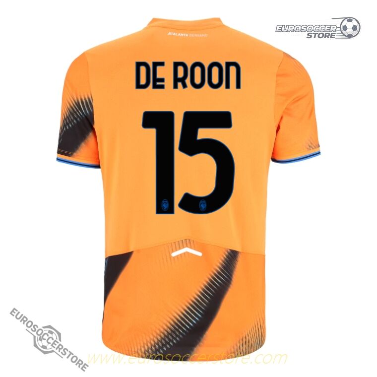 Atalanta's 25-26 Third Jersey featuring DE ROON with the number 15