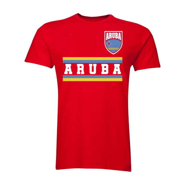 Top-Tier Aruba Core Football Country T-Shirt (Red) Collector'S-Item