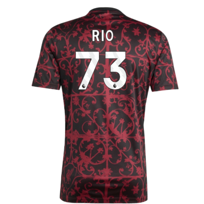 2025-2026 Liverpool Pre-Match Jersey (Black) (Rio 73)