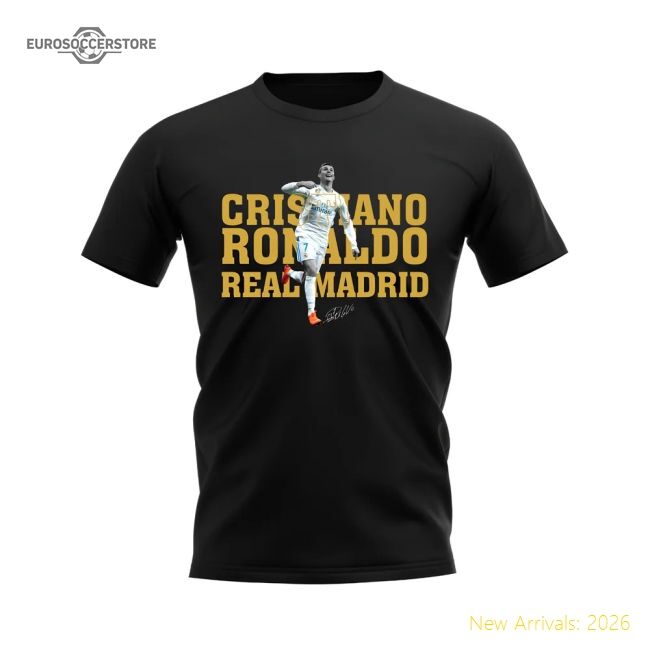 High-quality Cristiano Ronaldo Real Madrid Player Tee (black)