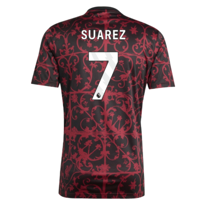 2025-2026 Liverpool Pre-Match Shirt (Black) (Suarez 7)