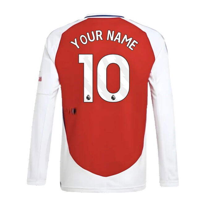 2024-2025 Arsenal Long Sleeve Home Shirt (Kids) (Your Name)