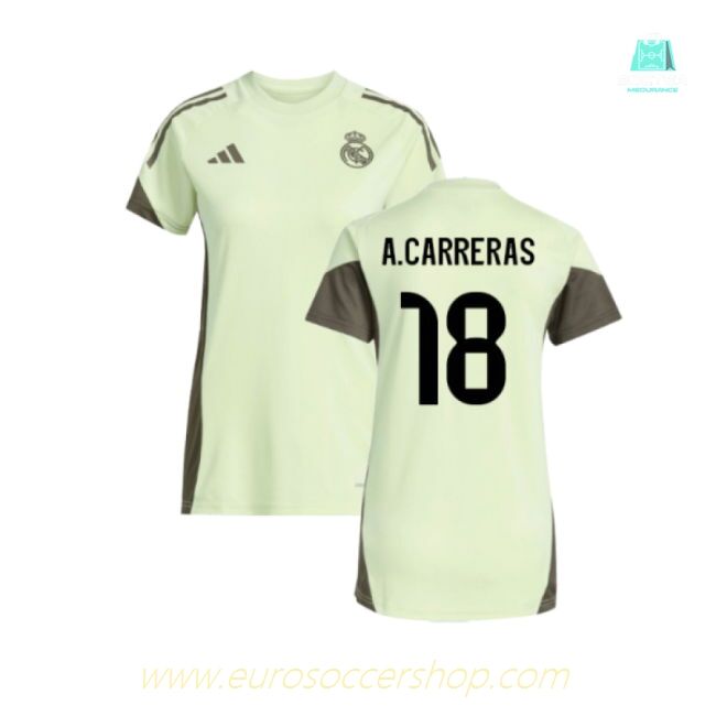 2025-2026 Real Madrid Training Jersey (Almost Lime) - Womens (A.Carreras 18)