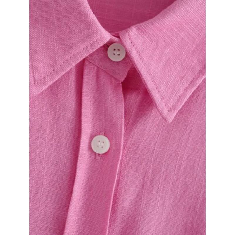 Drop Shoulder Button Up Pocket Shirt MF0650