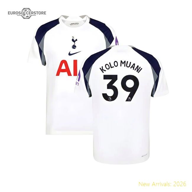 Premium 2025-2026 Tottenham Hotspur Authentic Home Shirt (kolo Muani