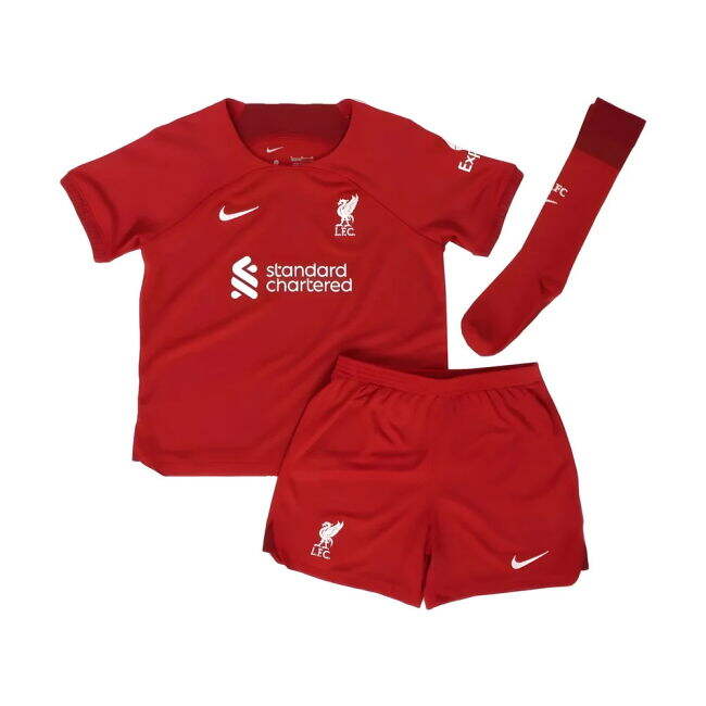 Liverpool Official 2022-2023 Liverpool Home Little Boys Mini Kit