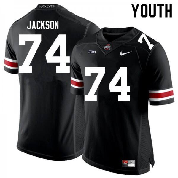 Youth Ohio State Buckeyes #74 Donovan Jackson Black Black V1e Jersey