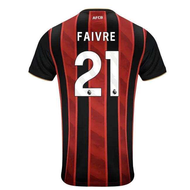 Passionate Bournemouth Bournemouth Home Shirt Faivre #21 Pro Serie...