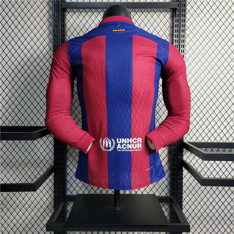 Authentic Barca Barcelona FC 2324 Home Long Sleeve Shirt