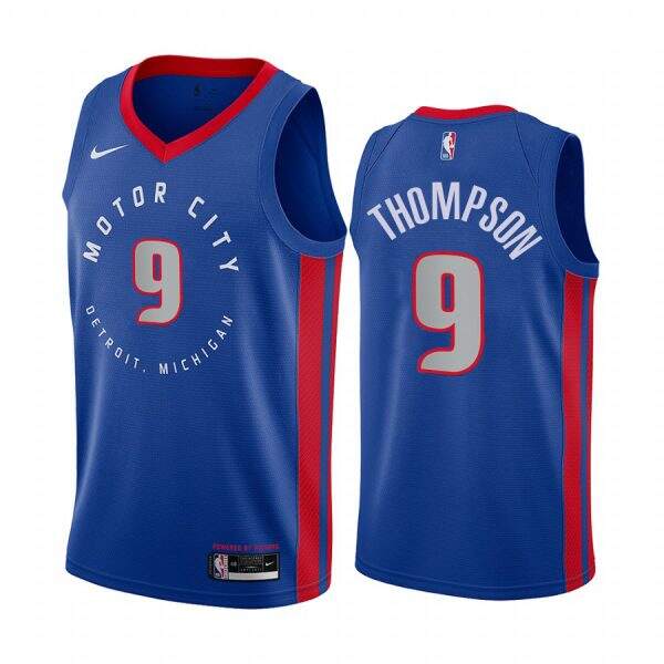 Pistons Ausar Thompson #9 Official 2020 City NBA Swingman Jersey Blue