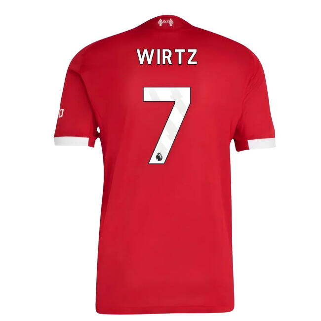 Men's 2025-2026 Liverpool Authentic Home Shirt (Wirtz 7)