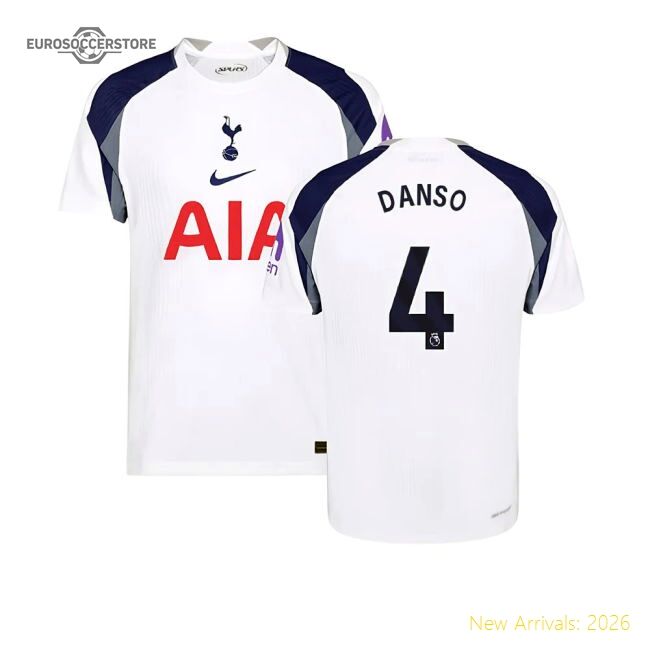 Superior 2025-2026 Spurs Hotspur Authentic Home Shirt (danso 4)