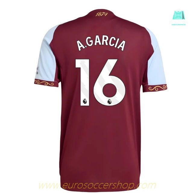 2025-2026 Aston Villa Authentic Home Shirt (A.Garcia 16)