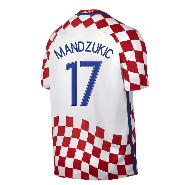 Licensed 2016-2017 Croatia Euro 2024 Home Jersey (Mandzukic 17)