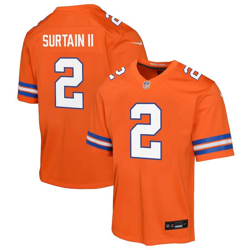None Patrick Surtain II DEN Broncos Pro-Level Replica Jersey