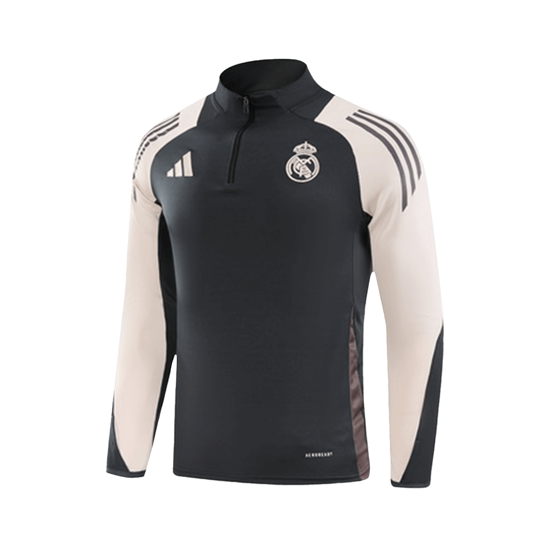 Kid's Real Madrid Zipper Sweatshirt Kit(Top+Pants) 2024/25Authentic Ki
