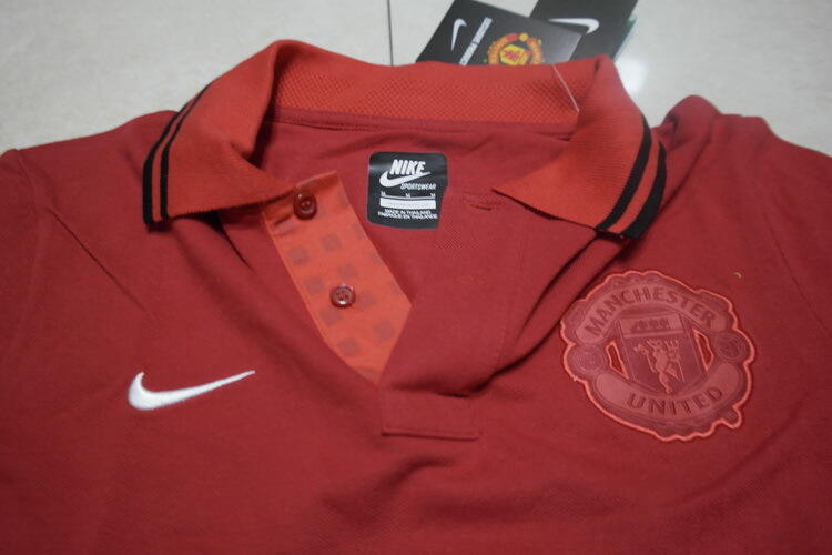 2013 Manchester United Grand Slam Red Polo T-Shirt - Official Replica