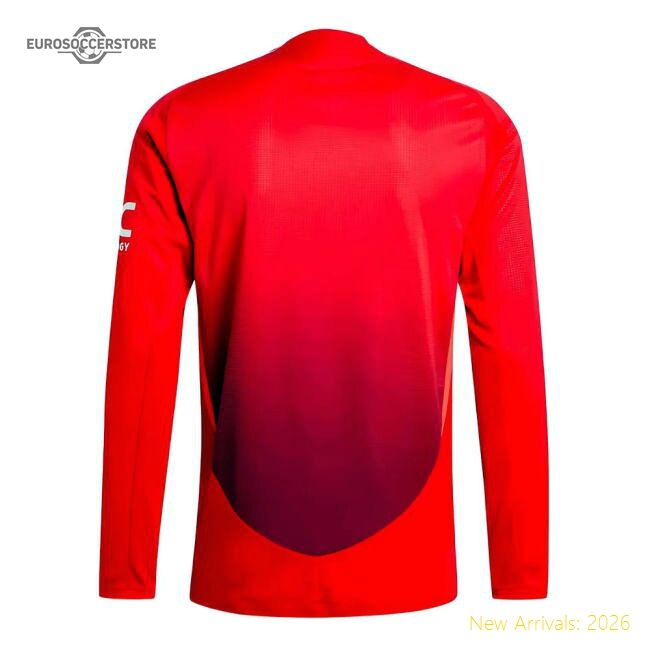 Premium 2024-2025 Man Utd Authentic Long Sleeve Home Shirt - Premium