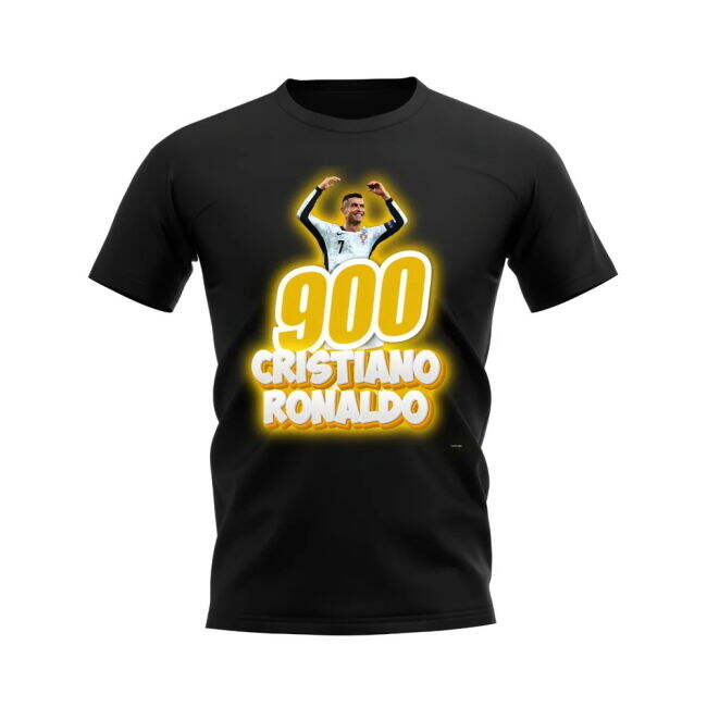 Cristiano Ronaldo 900 Career Goals T-Shirt (Black)